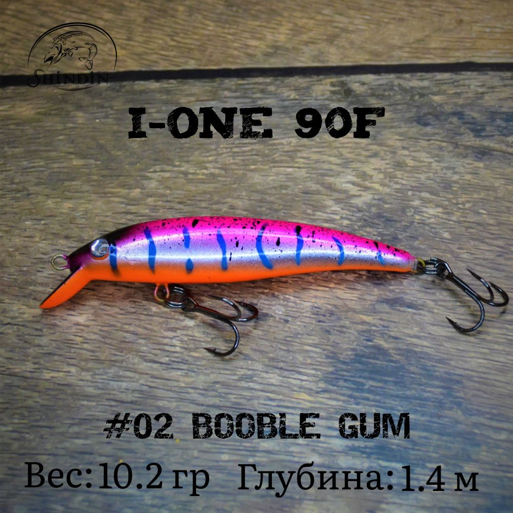 Воблер SHINDIN I-One 90F #02 Booble Gum #1