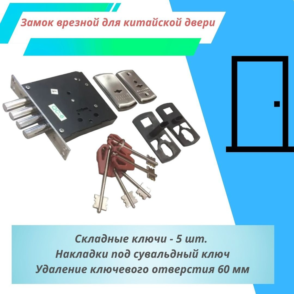 Сувальдный врезной замок masterlock