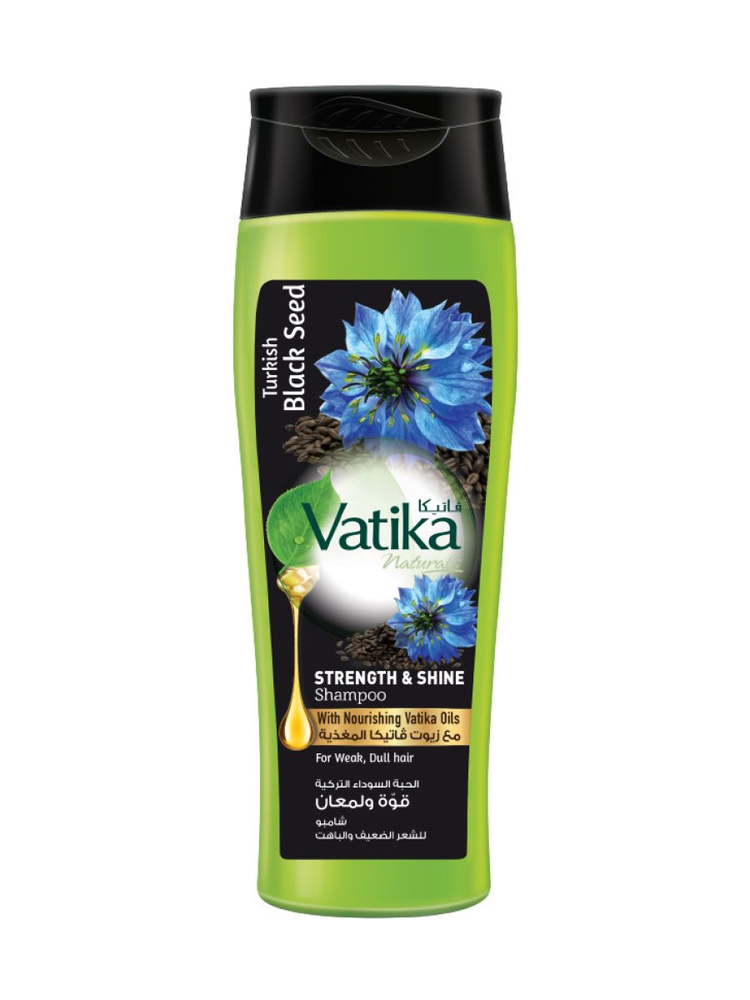 Dabur Vatika Шампунь с черным тмином Сила и блеск (Black Seed) / Ватика ...