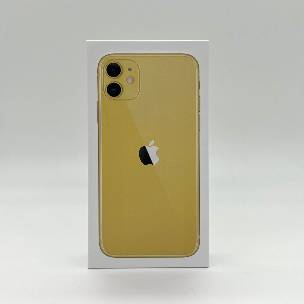 Коробка (муляж) iPhone 11 / Макет-копия для розыгрыша (сувенирная) Айфон  11, Желтый