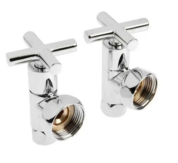 Вентиль угловой кран для полотенцесушителя крестовой 1"г х 1/2"г ...