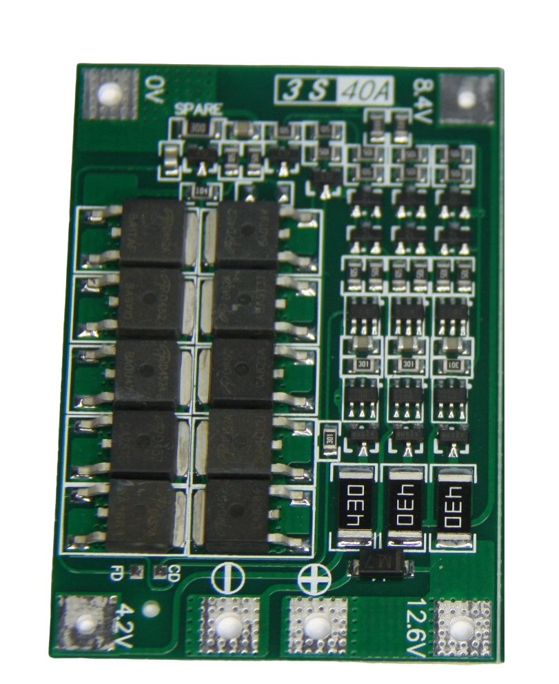 Защитная плата зарядного устройства литиево-ионной батареи 3S 40A Balance  для аккумуляторов 18650 - купить с доставкой по выгодным ценам в  интернет-магазине OZON (800864134)