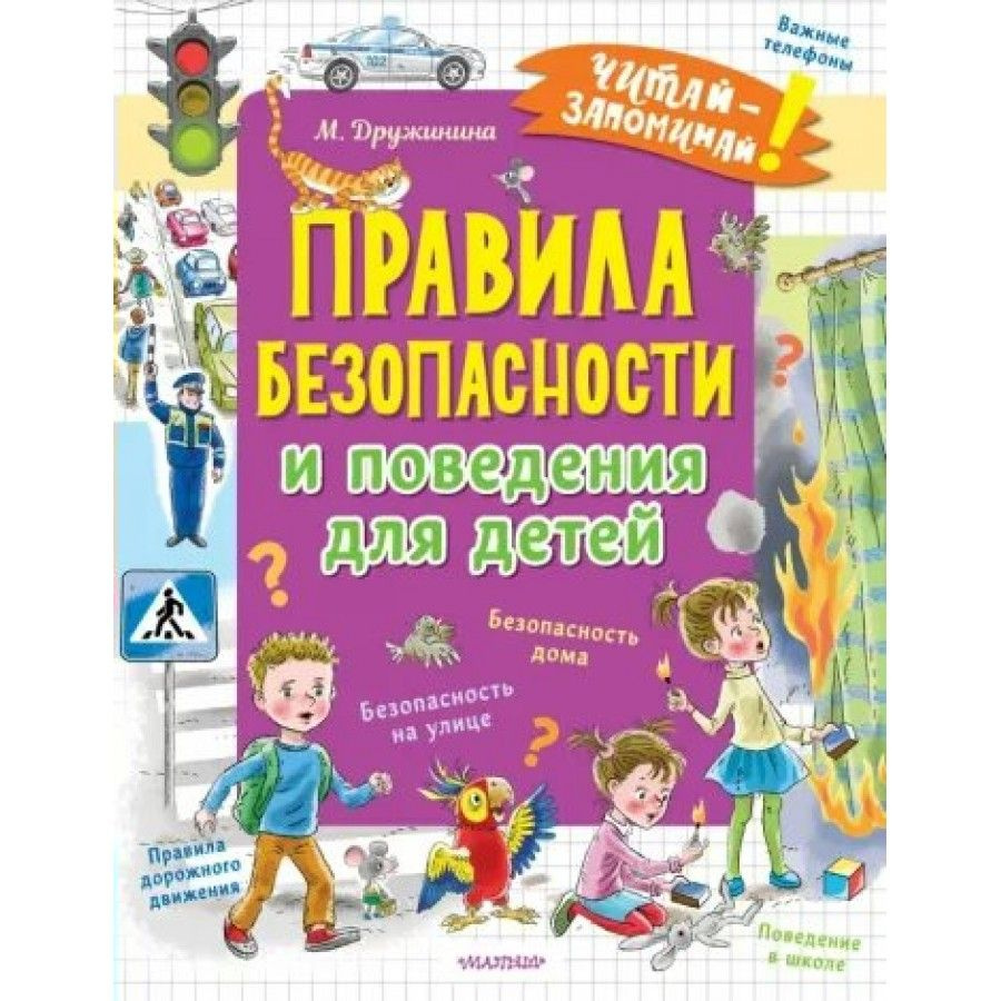 Правила безопасности и поведения для детей. Дружинина М.В. | Дружинина  Марина Владимировна - купить с доставкой по выгодным ценам в  интернет-магазине OZON (805720948)