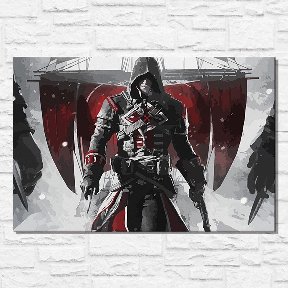 Картина по номерам на холсте игра Assassins Creed Изгой (Rogue) (PS, PC,  XBOX SWITCH) - 11563 Г 60x40 - купить с доставкой по выгодным ценам в  интернет-магазине OZON (812322266)