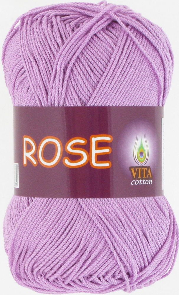 Пряжа Rose Vita, цвет: 4258 Сиреневый, 1 моток 50 гр., состав: 100% хлопок двойной мерсеризации, длина #1