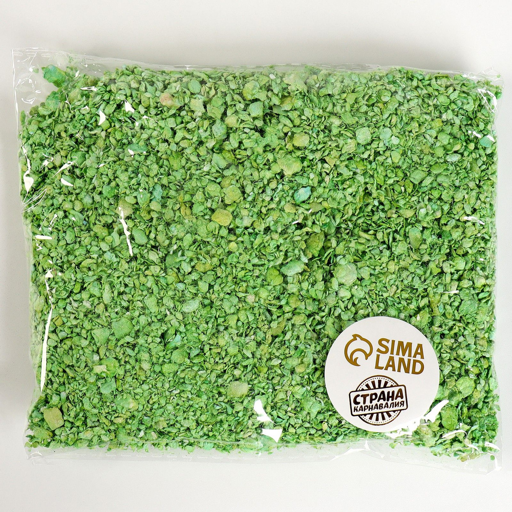 Наполнитель для шара Страна Карнавалия "Мелкое конфетти, бумажное", зеленый, 50 гр.  #1