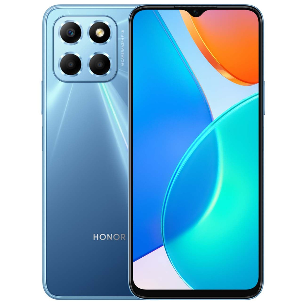 Honor Смартфон X6 4+64Gb Ocean Blue 4/64 ГБ, синий