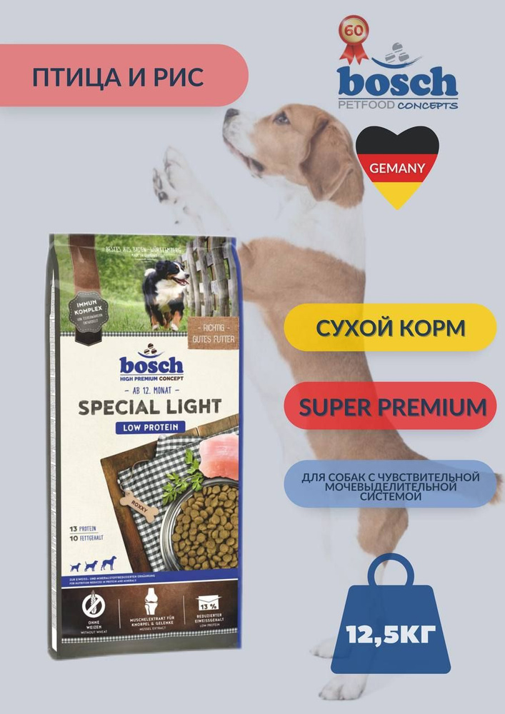 Сухой корм для собак с чувствительной мочевыделительной системой Bosch ...