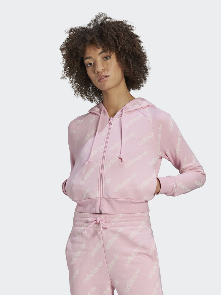 Cropped adidas tracksuit on sale