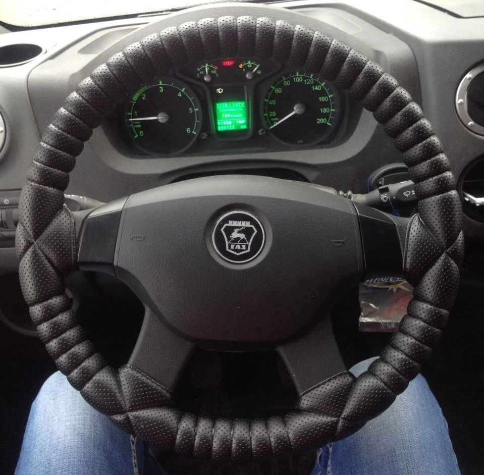 Оплётка на руль леской на Газель, текстура перфорация (набор для ...