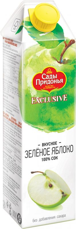 "Сады Придонья" Exclusive сок зеленое яблоко 1л, 3 штуки - купить с ...