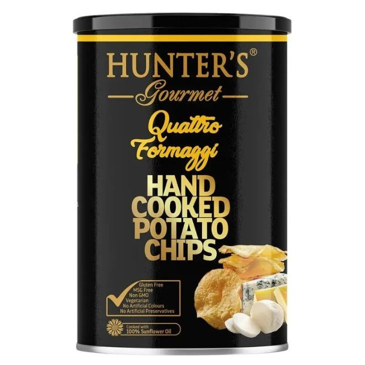 Картофельные чипсы натуральные, приготовленные вручную Hunter's Gourmet "Четыре сыра", (150г) ОАЭ  #1