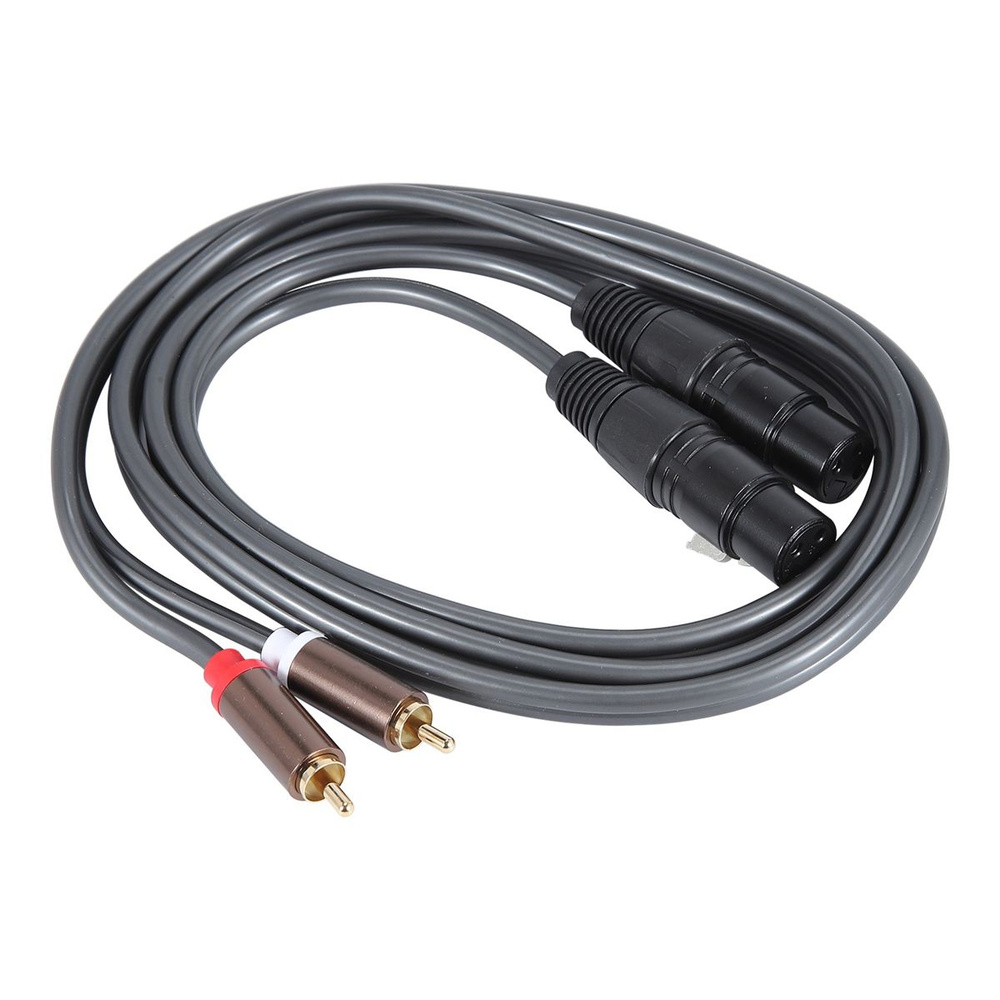 Двойной кабель Xlr с гнездом на RCA сверхмощный кабель 2 Xlr с гнездом ...