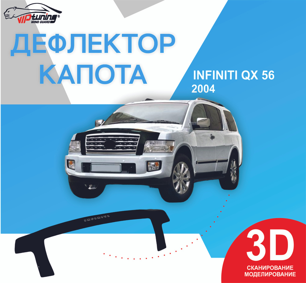 Дефлектор капота Vip tuning IF03 купить по выгодной цене в  интернет-магазине OZON (854681792)