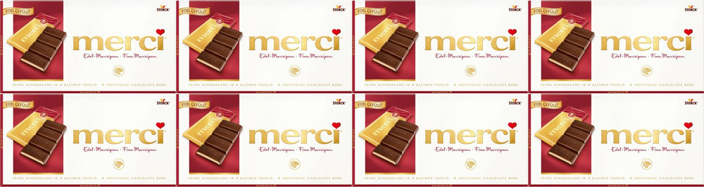 Шоколад Merci темный с начинкой из марципана, комплект: 8 упаковок по 112 г  #1