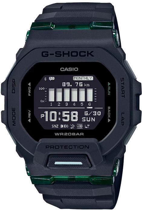 Противоударные водонепроницаемые мужские часы Casio G-Shock GBD-200UU-1 с Bluetooth (блютуз) и журналом #1