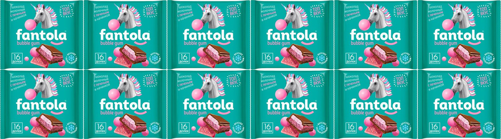Шоколад Fantola молочный Bubble gum, комплект: 12 упаковок по 66 г #1