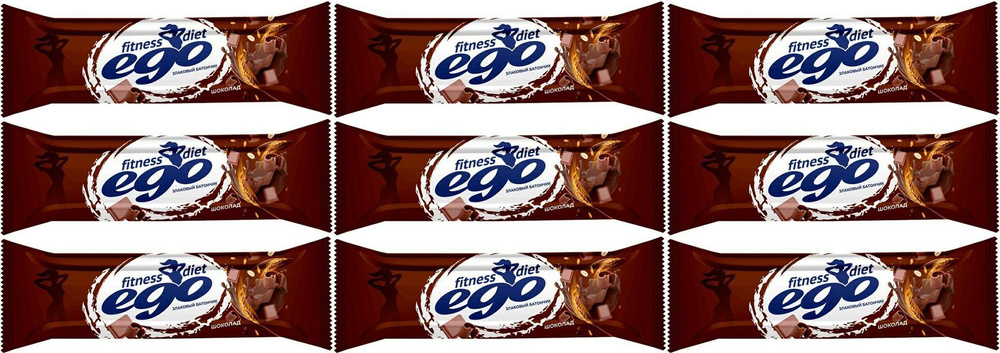 Батончик злаковый Ego fitness темный шоколад с витаминами-железом, комплект: 9 упаковок по 27 г  #1