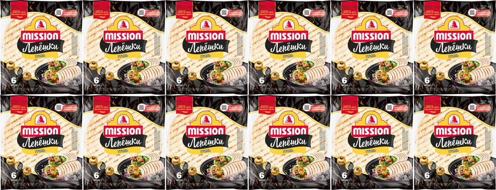 Тортильи Mission Гриль 6 шт, комплект: 12 упаковок по 250 г #1