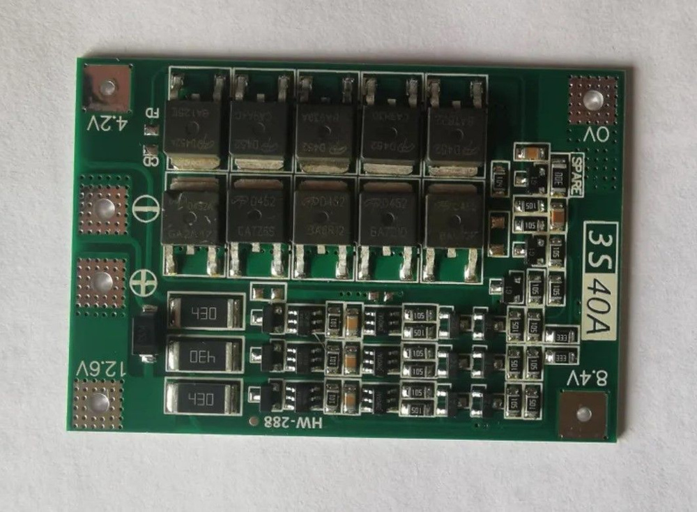 Плата БМС 3s 40a. BMS 3s 40a. BMS 3s 40a уходит в защиту при нагрузке.