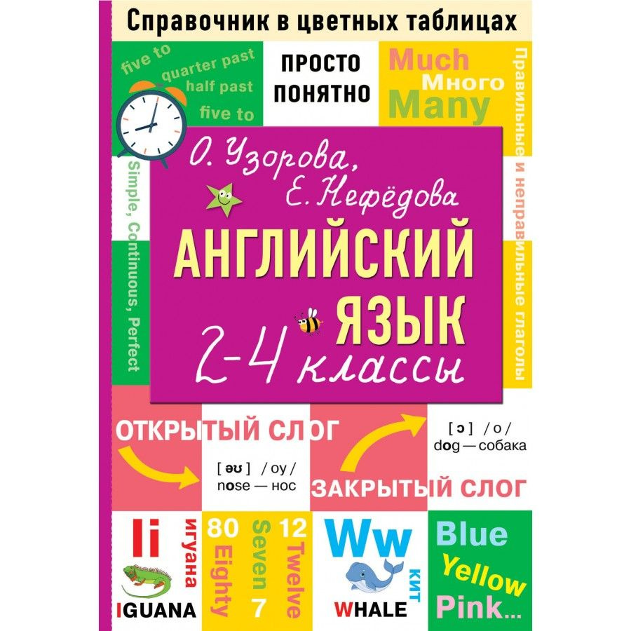 Справочник в цветных таблицах просто, понятно. Английский язык. 2-4 классы.  Узорова О.В. - купить с доставкой по выгодным ценам в интернет-магазине  OZON (917804474)