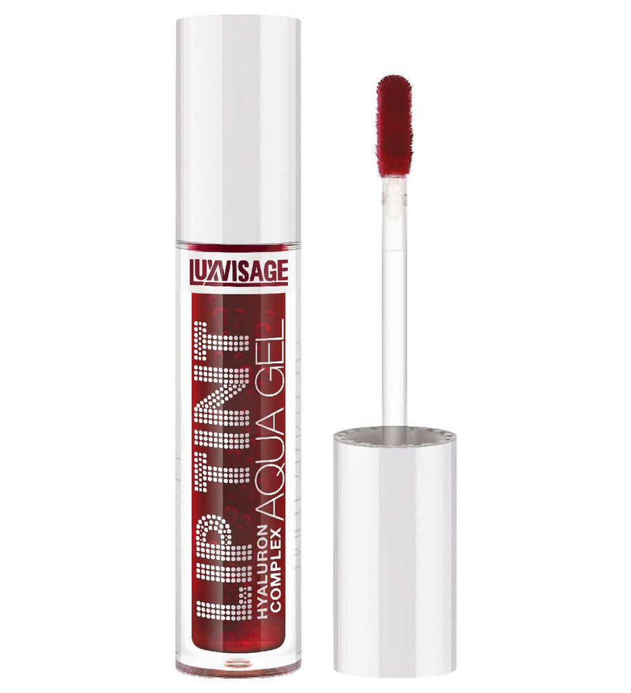 Блеск для губ тинт LUXVISAGE LIP TINT AQUA GEL гиалуроновый комплекс тон 05  Wine Red