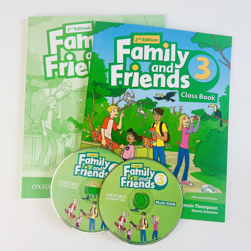 Family and Friends 3. ПОЛНЫЙ КОМПЛЕКТ: Учебник+Тетрадь+CD диски ...