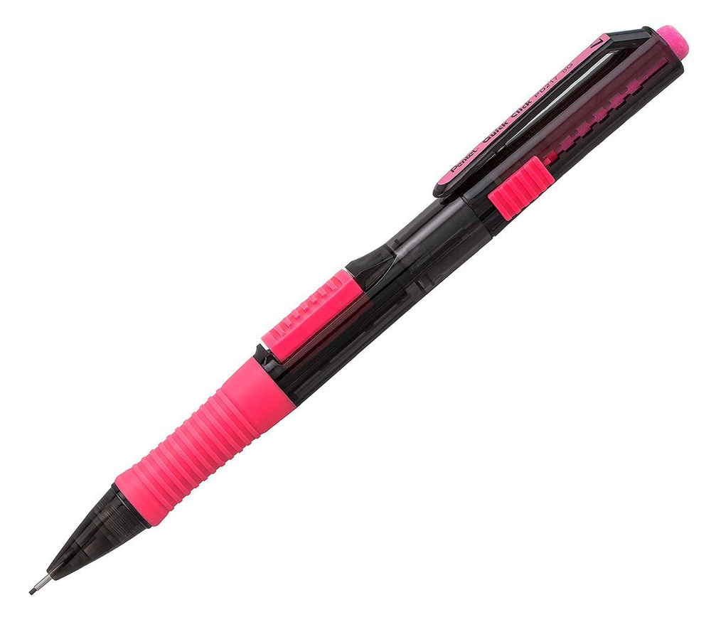 Механический карандаш PENTEL QUICK CLICK POP PD217AP PINK 0.7 мм черно-розовый корпус  #1