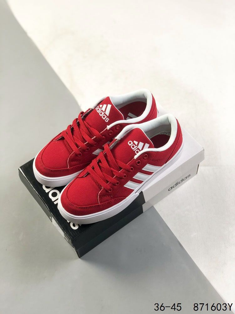 Adidas red 2024 canvas shoes