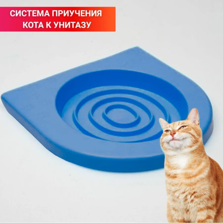 Тренажер туалет для приучения кота и кошки к унитазу Голубой - купить с  доставкой по выгодным ценам в интернет-магазине OZON (228153076)