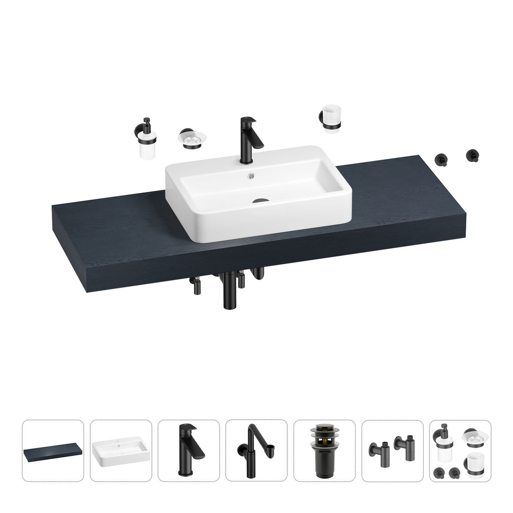 Угловой комплект мебели для ванной комнаты