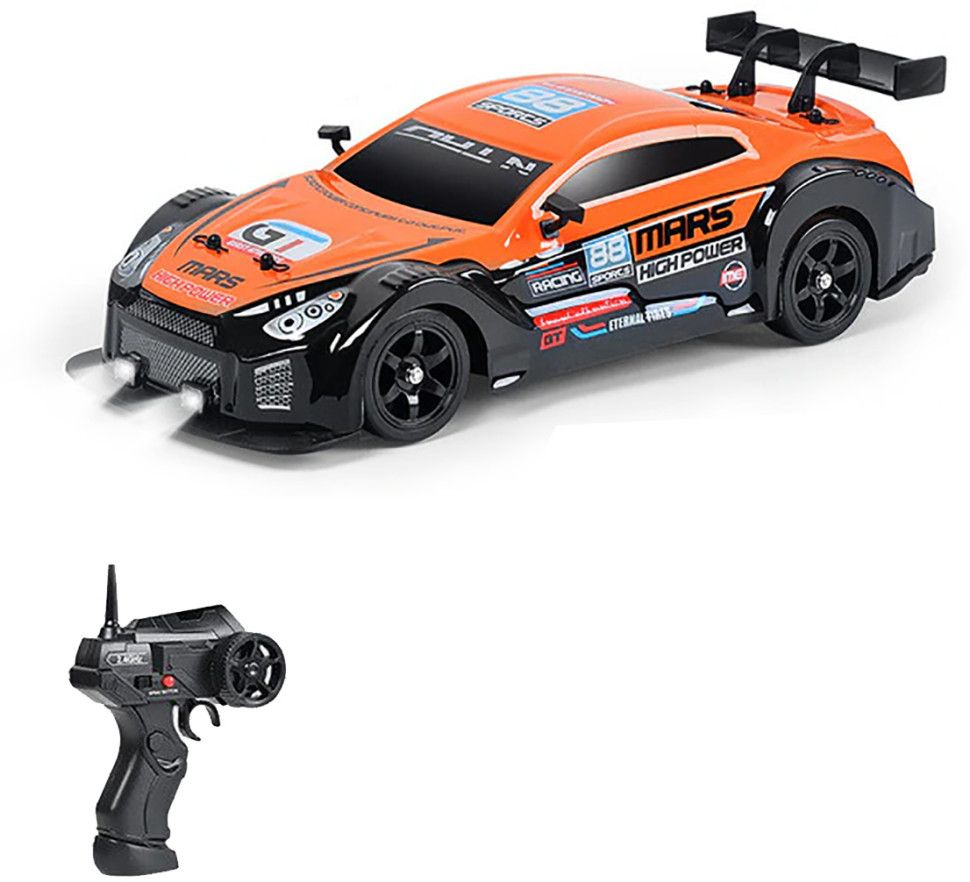 Радиоуправляемая машина для дрифта HB Nissan GTR (4WD, свет, пар, акб,  1:16) - SC16A06-1