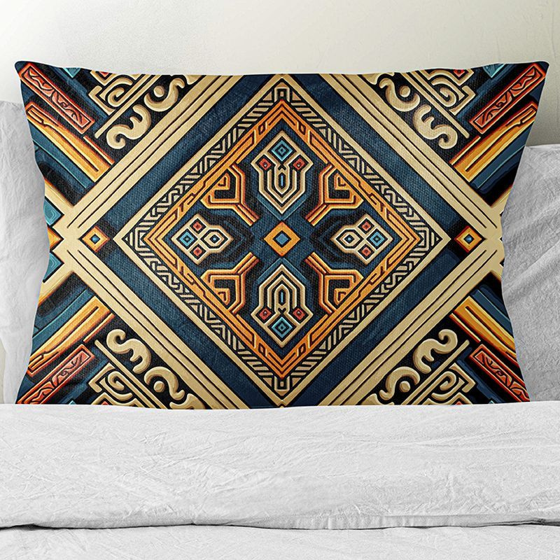 Подушка декоративная / Марокканские узоры, велюр / Сливочная карамель ...