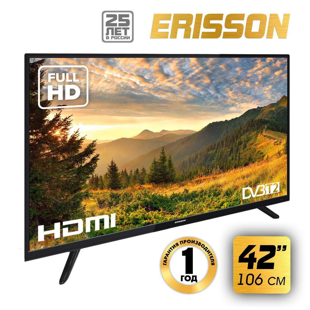 Erisson Телевизор 42" Full HD, черный #1