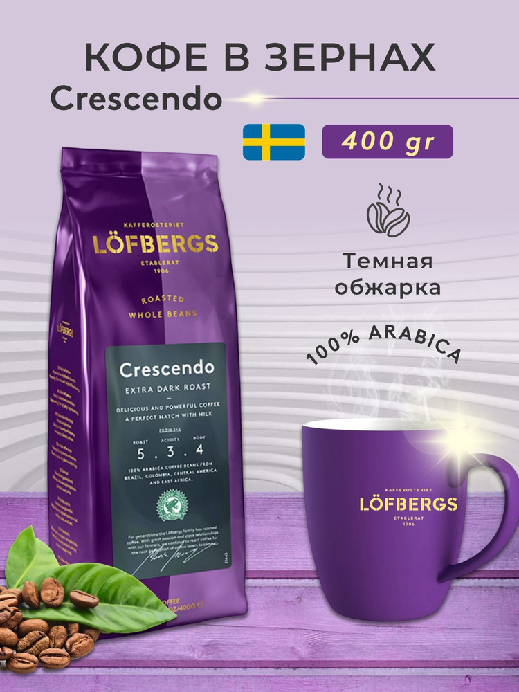 Кофе в зернах Lofbergs Crescendo Hella, 400 г #1