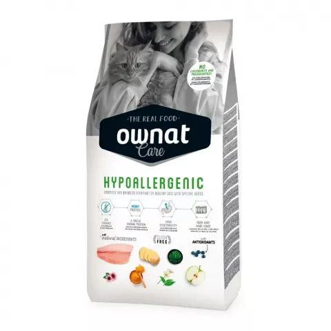 Ownat Adult Care Hypoallergenic Сухой корм гипоаллергенный для взрослых  кошек, с рыбой, 1,5 кг - купить с доставкой по выгодным ценам в  интернет-магазине OZON (1018475904)