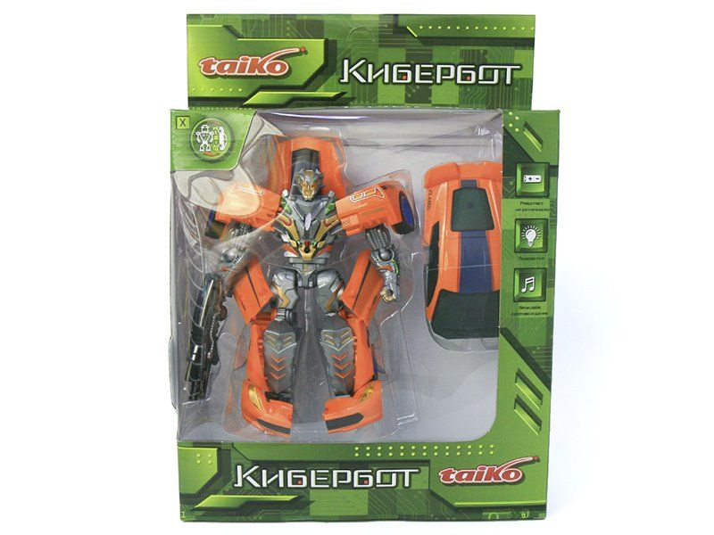 Игрушка Taiko Робот-машина, со звуком и светом оранжевый - купить с ...