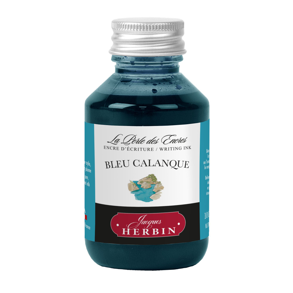 Чернила в банке Herbin, 100 мл, Bleu calanque Голубая бухта #1