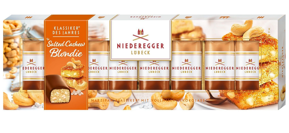 Марципановые конфеты "Соленый кешью Блонди- вкус года" Niederegger, 100гр.  #1