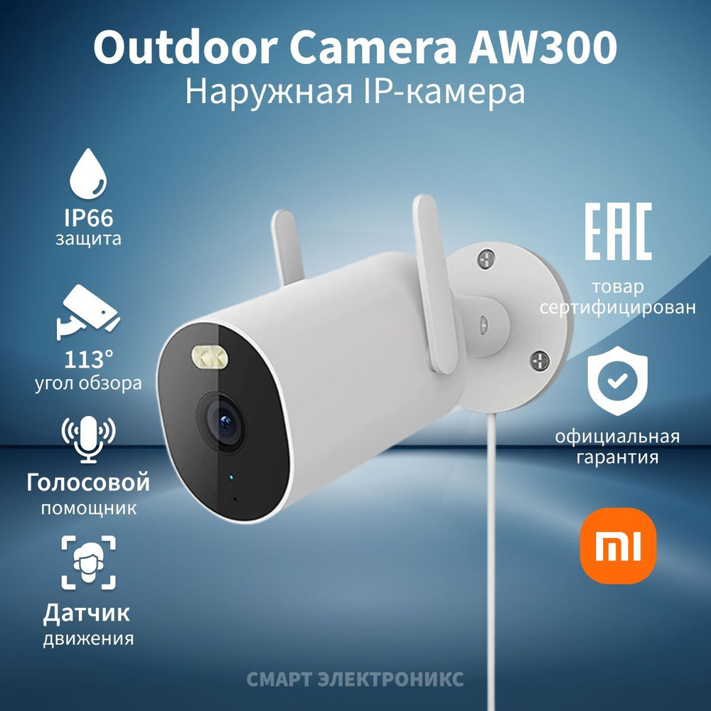 Видеокамера безопасности Xiaomi Outdoor Camera AW300 MBC20 (BHR6816EU)