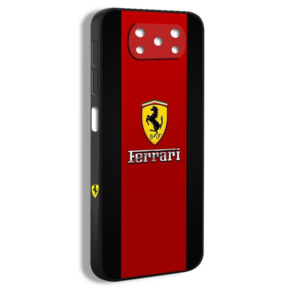 чехол для смартфона Подходит для xiaomi poco x3 pro Ferrari автомобиль  роскошный логотип красный рисунок FEB15 - купить с доставкой по выгодным  ценам в интернет-магазине OZON (927812487)