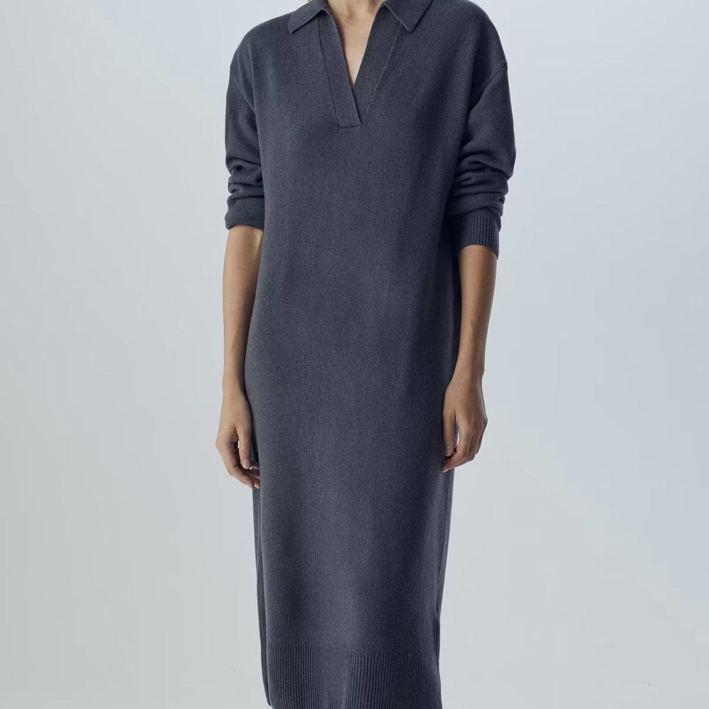 Платье Massimo Dutti Бег, Женский, На любой сезон, размер 48, материал ...