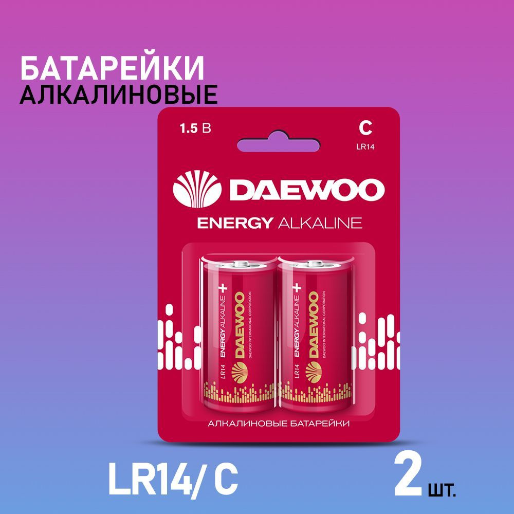 Daewoo Батарейка C, Щелочной тип, 1,5 В, 2 шт #1