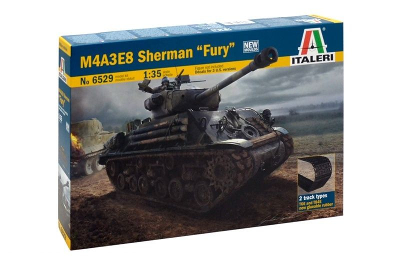 Сборная модель Italeri 6529ИТ Танк M4A3E8 Sherman Fury #1