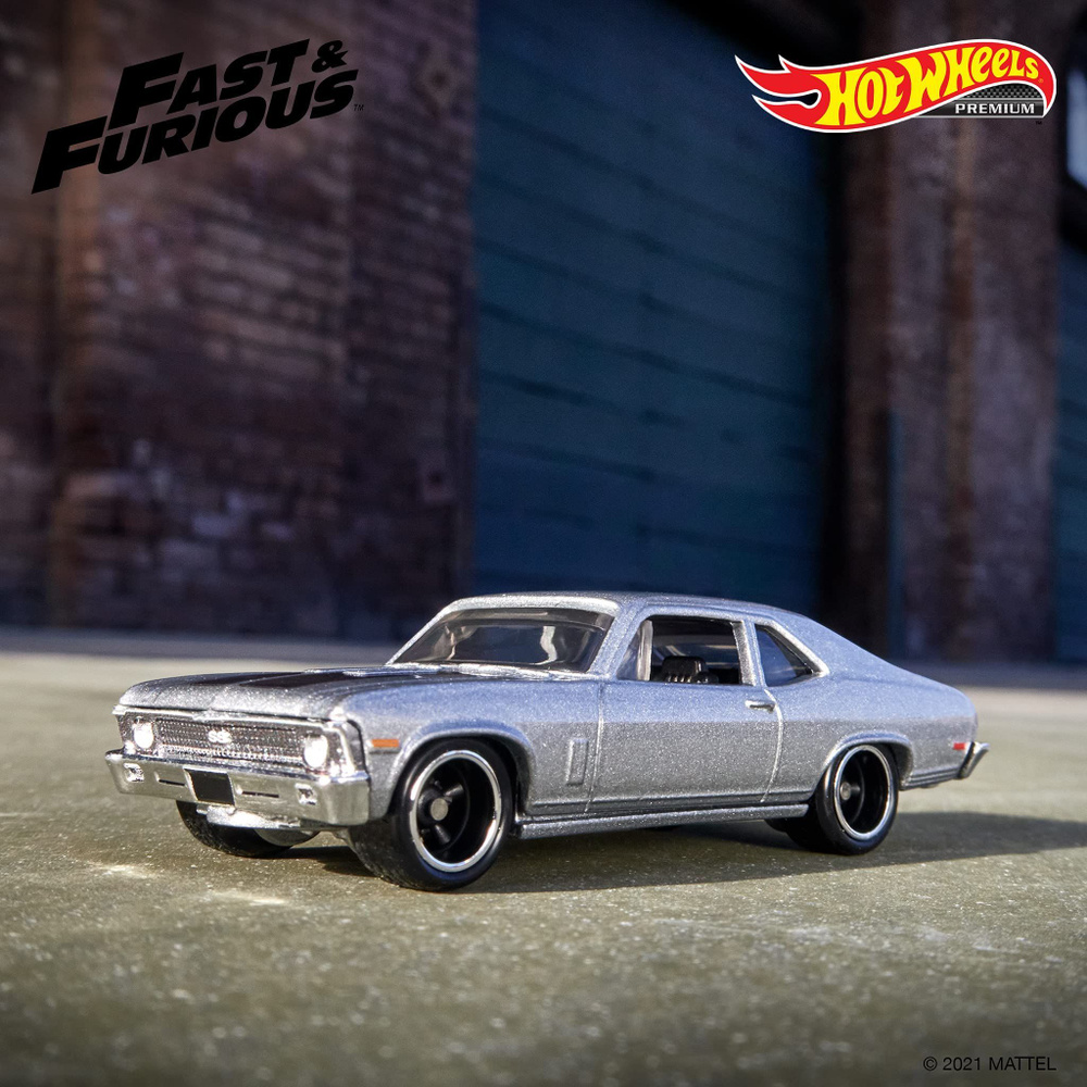 Модельки машин металлические машинка Mattel Hot Wheels Fast and Furious 70  Chevy Nova SS