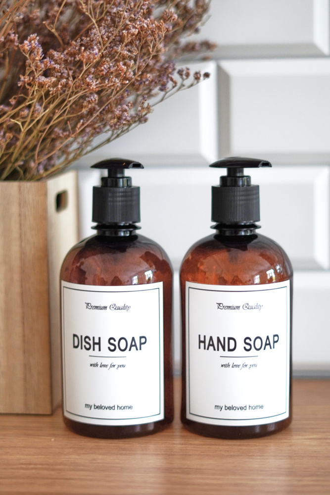 Дозаторы для кухни 2шт по 500 мл, диспенсеры механические для жидкого ...