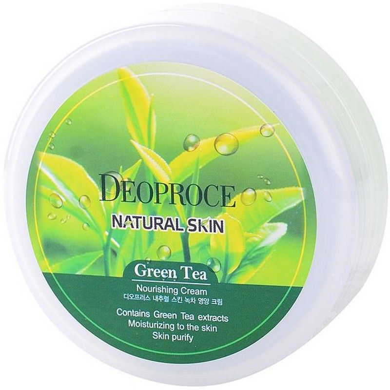 Питательный крем для лица и тела с экстрактом зелёного чая DEOPROCE NATURAL SKIN GREENTEA NOURISHING #1