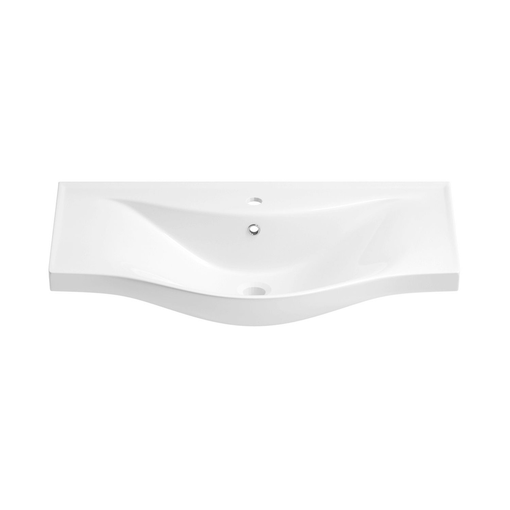 Подвесная/мебельная раковина для ванной Wellsee Bisou 151206000: полукруглая, ширина умывальника 75 см, #1