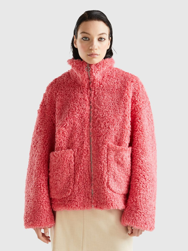 Pull Mixte United Colors Of Benetton - Col Ras Du Cou Avec Tresses, 80% Laine, 20% Polyamide