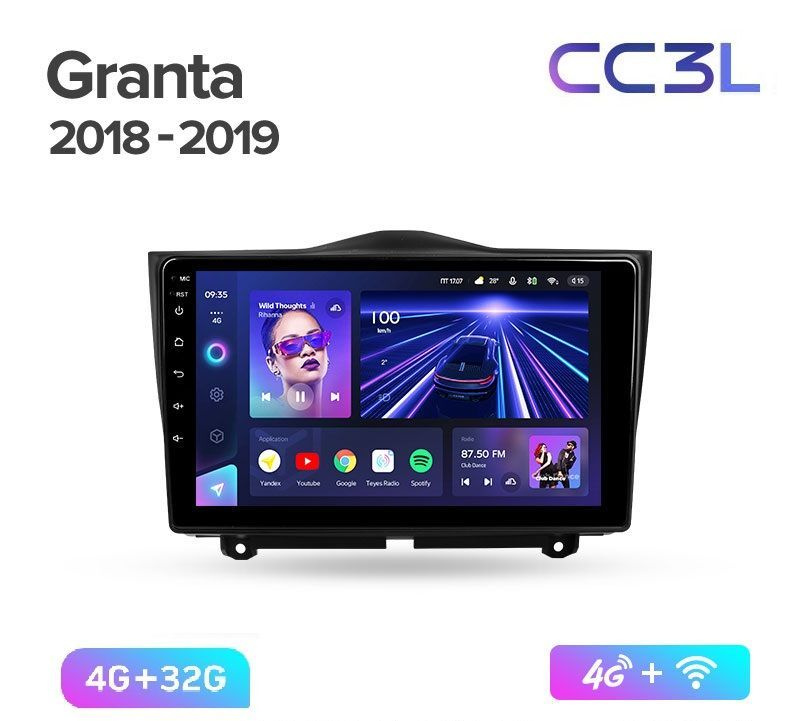 Магнитола TEYES LADA GRANTA 2018+ г. CC3L 4/32ГБ Android 10, 8-ядерный процессор, IPS экран, DSP, 4G #1